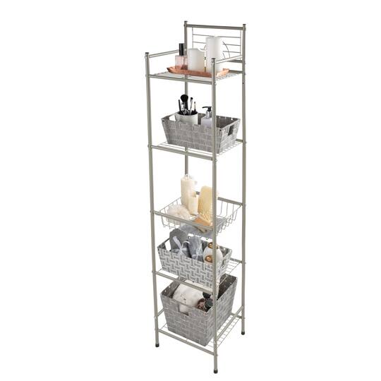 Bath Bliss Satin Nickel Bronze -Tier Storage Shelf